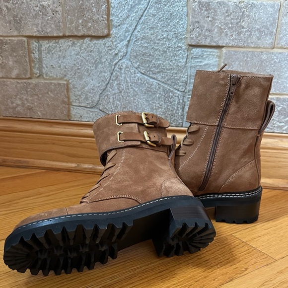 See by Chloe Mallory Suede Combat Boots - Picture 12 of 13